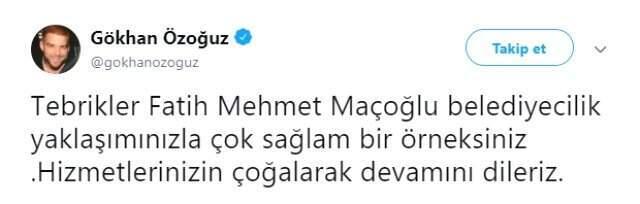 Şarkıcı Gökhan Özoğuz, Ekrem İmamoğlu'nu Tebrik Etti