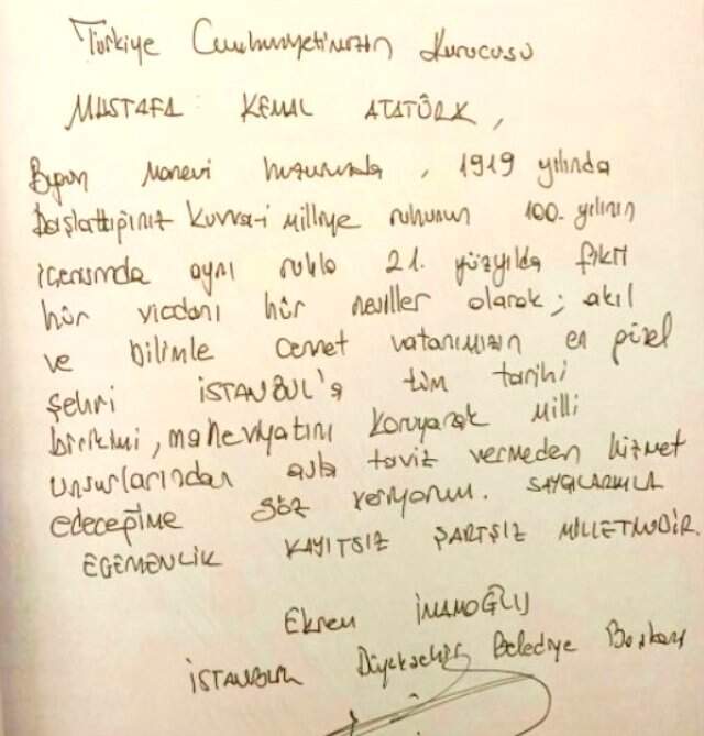 Ekrem İmamoğlu, Binali Yıldırım'ın Teşekkür Afişine Aynı Şekilde Karşılık Verdi