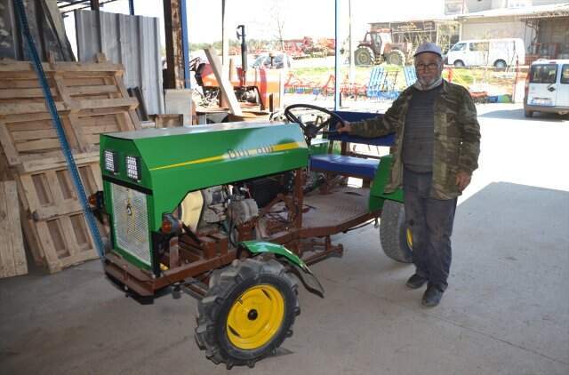 Tekirdağlı Çiftçi, Parası Yetmeyince 5 Bin Liraya Kendi Traktörünü Yaptı