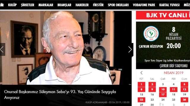 Beşiktaş Süleyman Seba'nın Doğum Gününü Unutmadı
