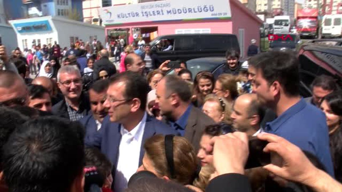 Ekrem İmamoğlu, Beylik Pazarı'nı Ziyaret Etti