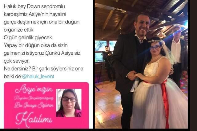 Haluk Levent, Down Sendromlu Hayranının Tek Kişilik Hayali Düğününe Katıldı