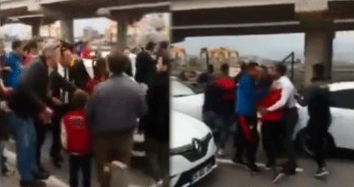 Göztepeli Futbolcular ve Taraftarlar Birbirine Girdi