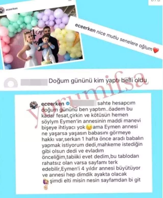 Oğlunun Doğum Gününde Eski Eşiyle Bir Araya Gelen Ece Erken'i Çıldırtan Yorum