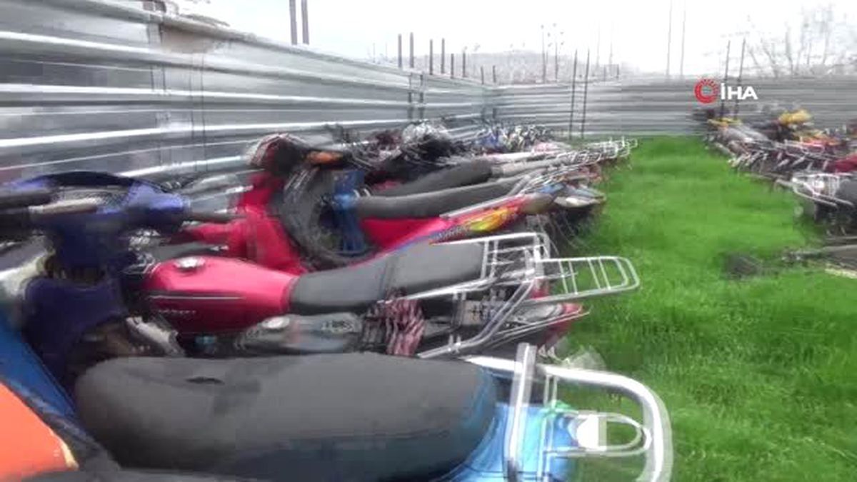 Hurda Motosikletler Geri Dönüşüme Gönderildi