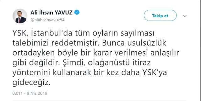 YSK'nın İstanbul Kararı Sonrası AK Parti'den Bir Hamle Daha: Olağanüstü İtiraz Yöntemini Kullanacağız