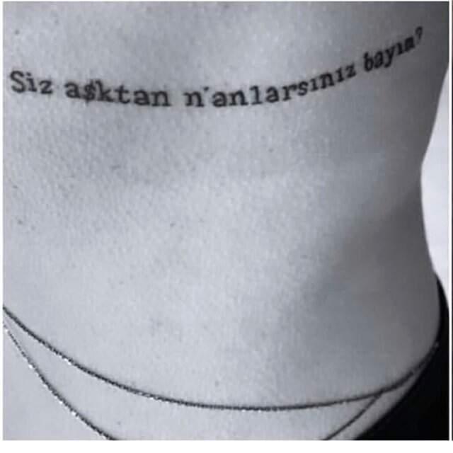 Sıla Gençoğlu, Yaptırdığı Dövmenin Hikayesini Anlatırken Ahmet Kural'a Gönderme Yaptı