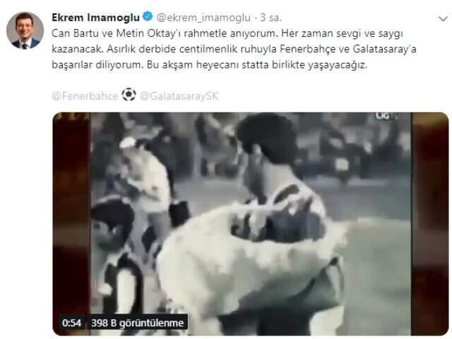 Ekrem İmamoğlu, Merakla Beklenen Derbi Kararını Açıkladı