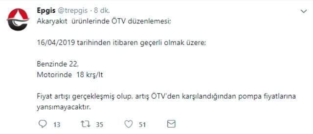 Son Dakika! Bu Geceden İtibaren Geçerli Olmak Üzere Benzin ve Motorine Zam Geldi