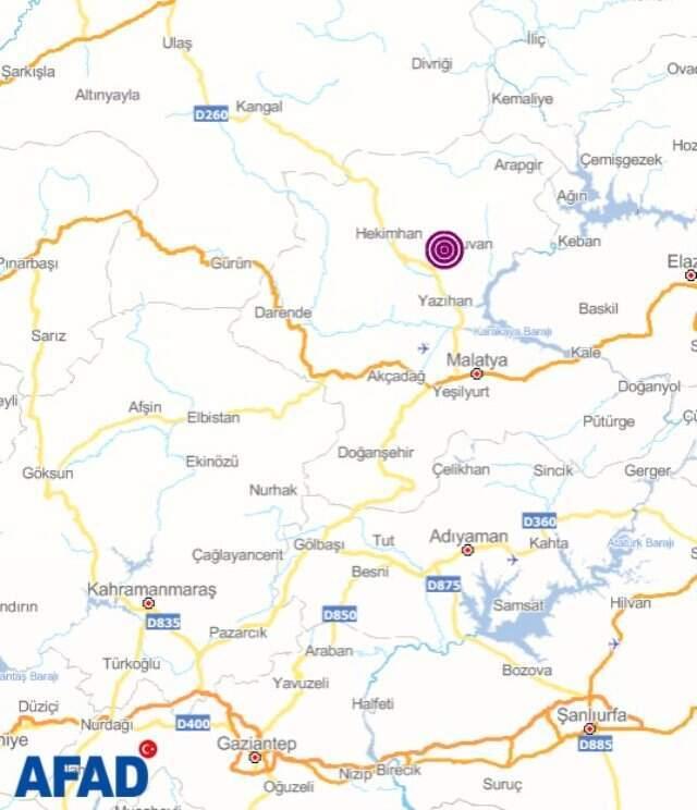 Son Dakika! Malatya'da 4,5 Büyüklüğünde Deprem Meydana Geldi!
