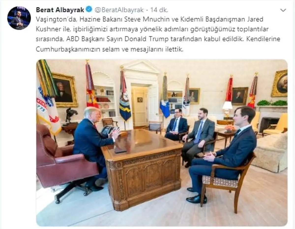 Albayrak Washington'da ABD Başkanı Trump ile Görüştü (2)