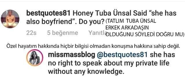 Tuba Ünsal'ın Savunmasına Eski Sevgilisinin Eşinden Yanıt Gecikmedi
