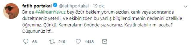 Yavuz'un 'Başkasının Oyununa Gelmiş Olabilir' Dediği Portakal'dan Anından Yanıt Geldi