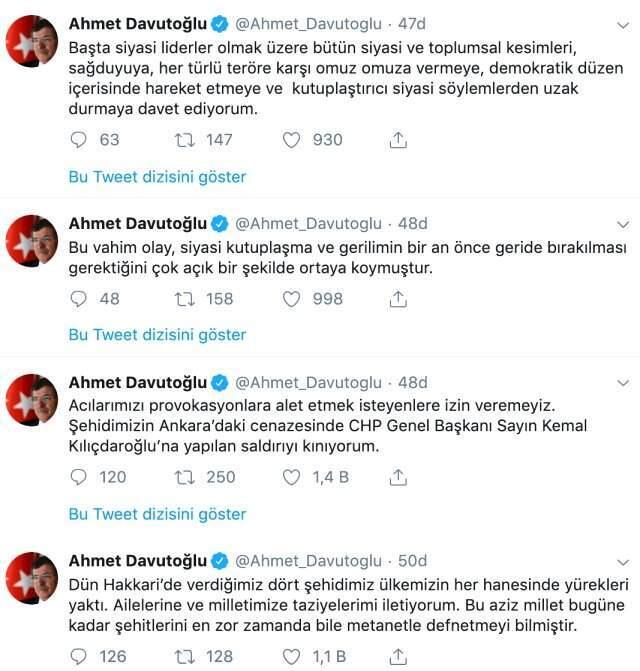Kemal Kılıçdaroğlu'na Yapılan Saldırı Sonrası Ahmet Davutoğlu Liderlere Çağrı Yaptı