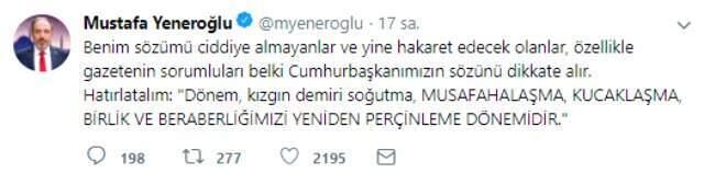 AK Partili Vekil, Hükümete Yakın Gazetenin İmamoğlu Manşetine Tepki Gösterdi