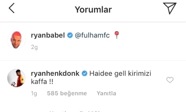 Ryan Donk, Babel'i Galatasaray'a Çağırdı