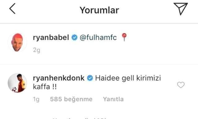 Ryan Donk, Babel'i Galatasaray'a Çağırdı