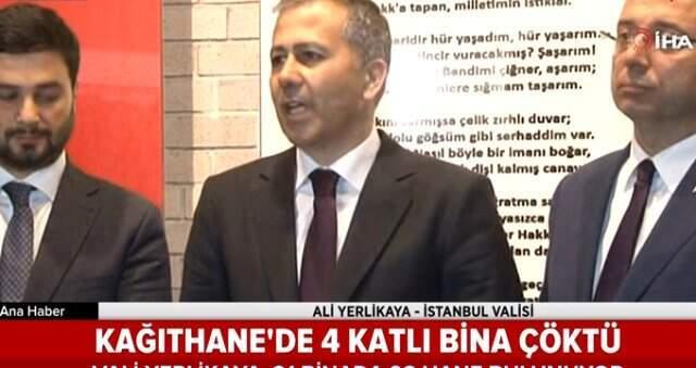 Son Dakika! İstanbul Valisi Yerlikaya Kağıthane'de Çöken Bina Hakkında Açıklama Yaptı!