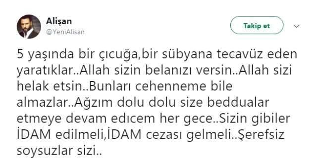 Ünlü İsimler 5 Yaşındaki Çocuğa Cinsel İstismara Ateş Püskürdü