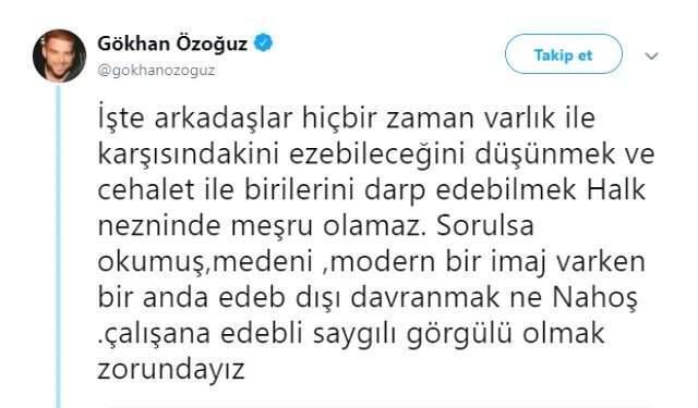 Gökhan Özoğuz, Uçağı Rötar Yaptığı İçin İşçiye Hakaret Eden Bayana Sitem Etti