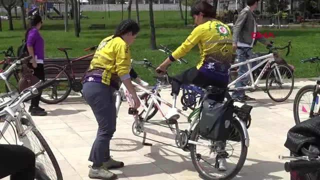 Diyarbakır Hatice Hemşire, Protez Bacağıyla 14 Kilometre Pedal Çevirdi