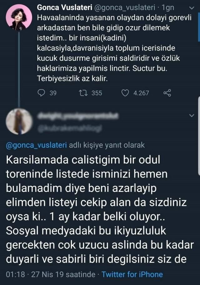 Gonca Vuslateri, Havaalanındaki Utanca Tepki Göstereyim Derken Aldığı Cevap Karşısında Şoke Oldu