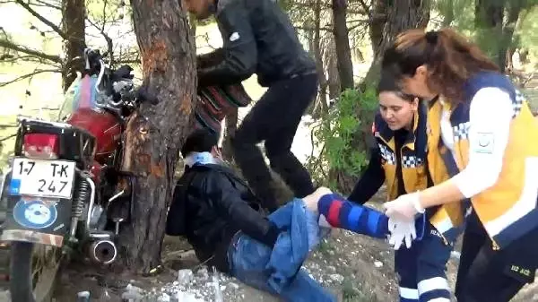 Kazada Başında Kask Bulunmayan Anne Ağır Yaralandı