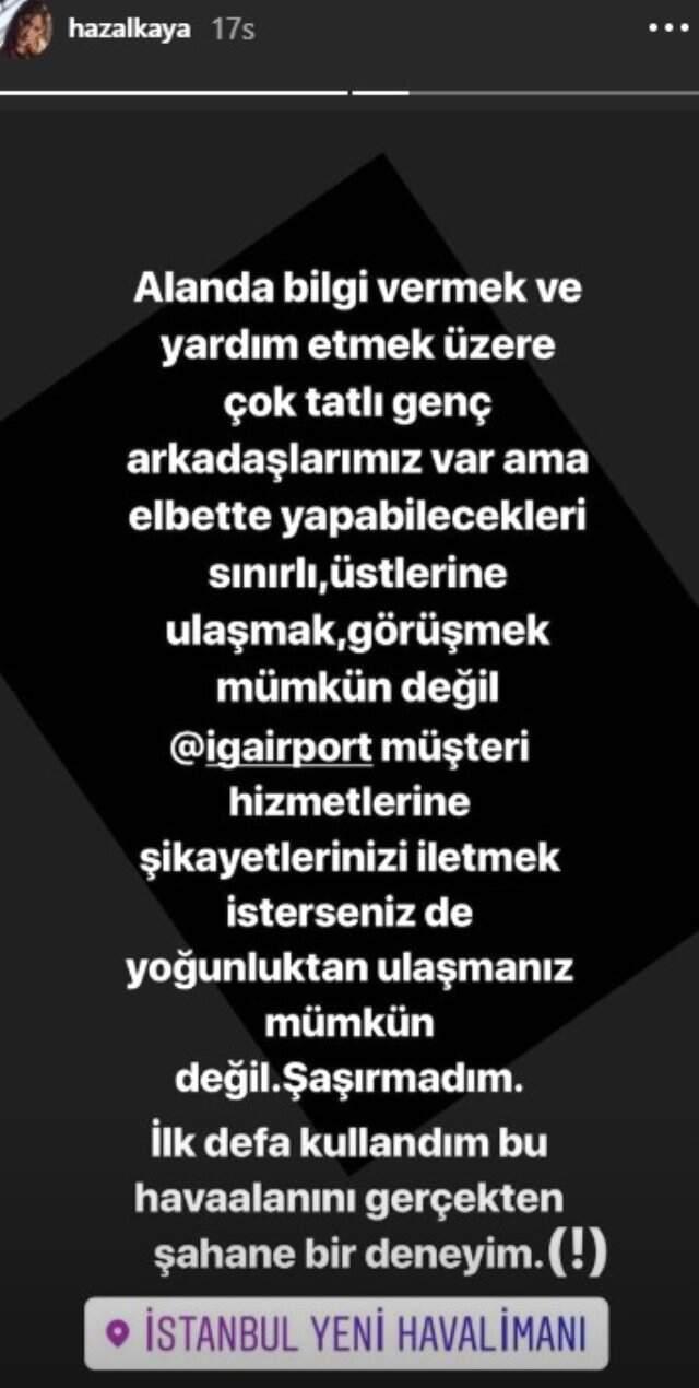 Oyuncu Hazal Kaya'nın İstanbul Havalimanı Hakkındaki Yorumları Olay Oldu