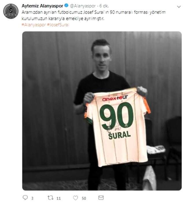 Josef Sural'ın 90 Numaralı Forması Emekliye Ayrıldı