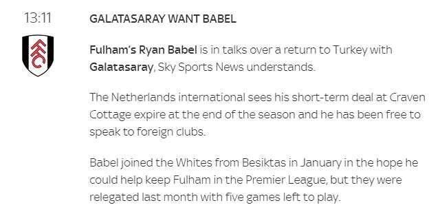 Galatasaray, Babel Transferi İçin Görüşmelere Başladı