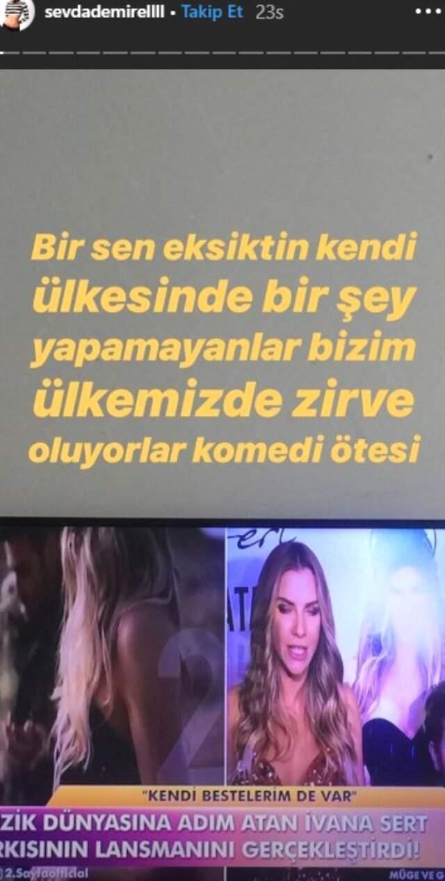 Sevda Demirel, Yeni Şarkı Çıkaran Ivana Sert'e Ateş Püskürdü