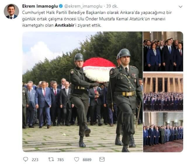 CHP'li Belediye Başkanları Anıtkabir'i Ziyaret Etti