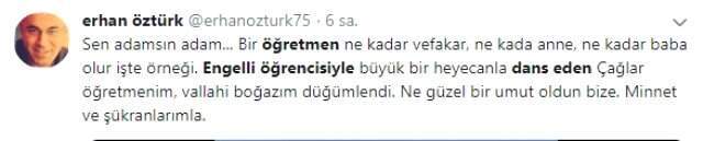 Engelli Öğrencisiyle Dans Eden Çağlar Öğretmen Sosyal Medyayı Salladı
