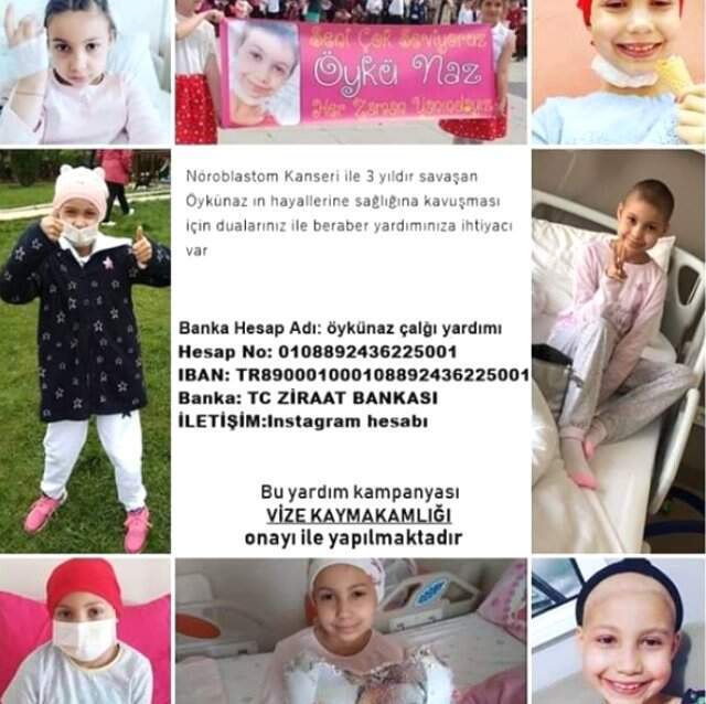 Kanser Hastası Küçük Öykü, Hayırseverlerden Yardım Eli Bekliyor