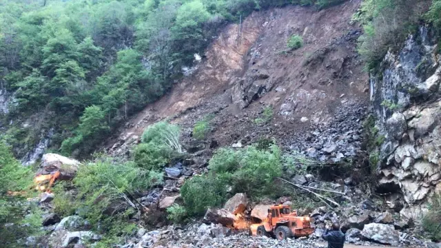 Giresun'da Heyelan
