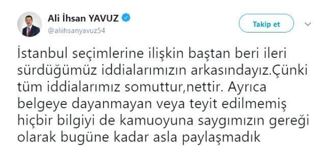 AK Parti'den İstanbul Seçimleriyle İlgili Yeni Açıklama: Tüm İddialarımız Somuttur, Nettir