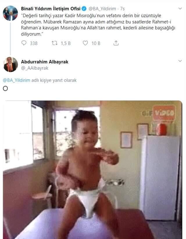 Binali Yıldırım'ın Mısıroğlu Paylaşımına Abdurrahim Albayrak'tan Olay Yanıt