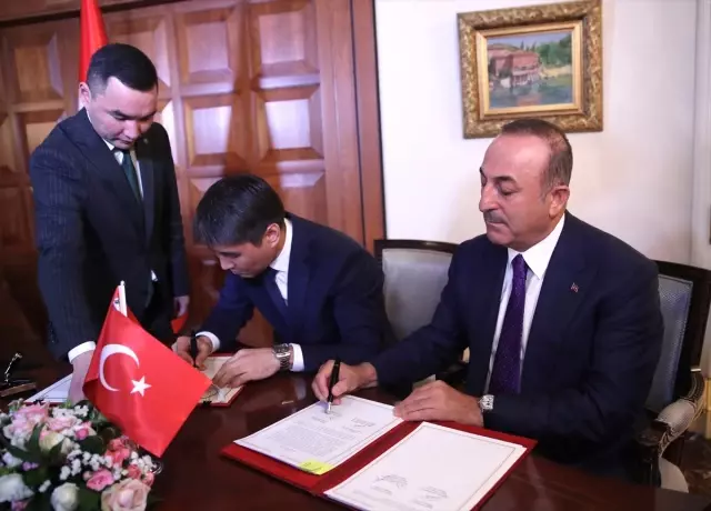 Çavuşoğlu-Aydarbekov Ortak Basın Toplantısı