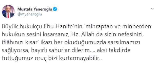 YSK'nın İstanbul Kararı Sonrası AK Partili Milletvekili: Tuttuğumuz Oruç Bizi Kurtarmayabilir