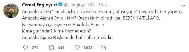 MHP Ordu Milletvekili Cemal Enginyurt: Anadolu Ajansı Başkanı Derhal İstifa Etmeli