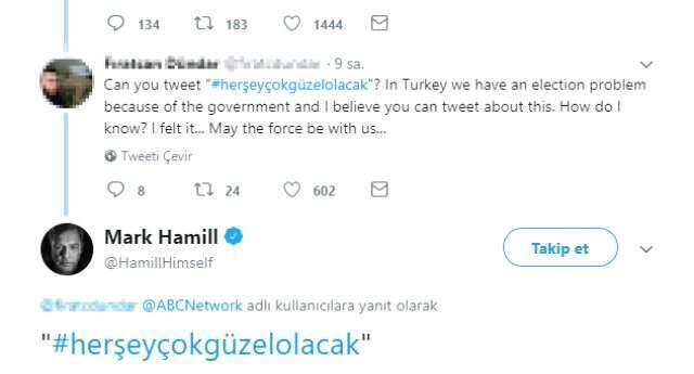 Star Wars Oyuncusu Mark Hamill, Ekrem İmamoğlu'na Destek Mesajı Attı
