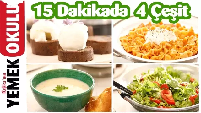 15 Dakikada 4 Çeşit Yemekle İftar Sofrası Tavuk Çorbası, Mantı