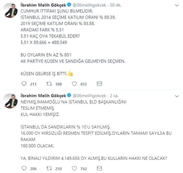 Melih Gökçek'ten İstanbul Açıklaması: Küsen Gelirse İş Bitti
