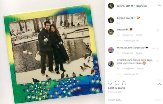 Oyuncu Beren Saat, Instagram Hesabından Eski Sevgilisiyle Fotoğrafını Paylaştı