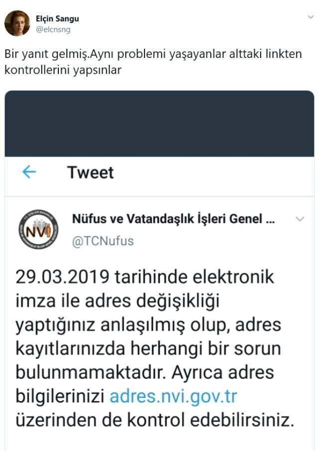 'Herkes Adreslerini Kontrol Etsin' Diyen Elçin Sangu'ya Nüfus Müdürlüğünden Jet Yanıt