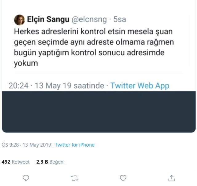 'Herkes Adreslerini Kontrol Etsin' Diyen Elçin Sangu'ya Nüfus Müdürlüğünden Jet Yanıt