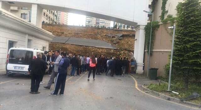 Son Dakika! İstanbul'da Bir Sitenin İstinat Duvarı Çöktü: 1 Yaralı