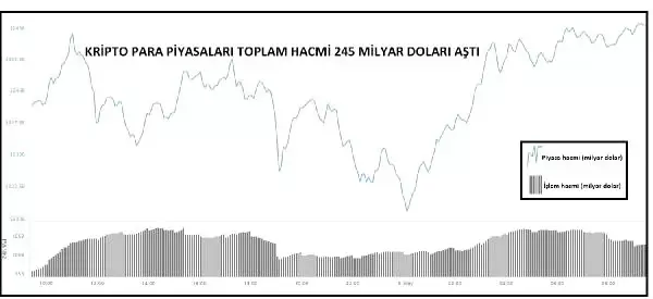 Kriptopara – Piyasa Hacmi 245 Milyar Dolara Yükseldi Kriptopara – Piyasa Hacmi 245 Milyar Dolara Yükseldi
