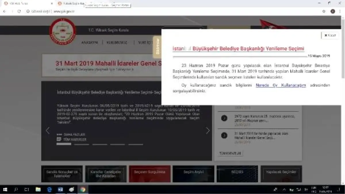 Ysk Sandık Bilgisi Sorgulama Ekranını Kullanıma Açtı