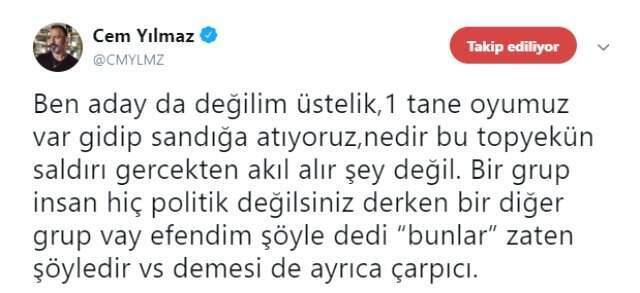 Cem Yılmaz, Kendisine baz alinarak Başlatılan Karalama Kampanyasına İsyan Etti!
